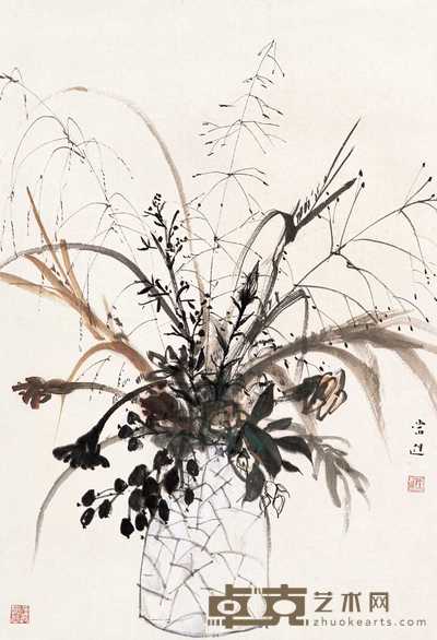 常进 花卉 镜心 67.5×46.5cm